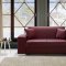 Cream Leatherette Modern Sectional Sofa w/Optional Ottoman