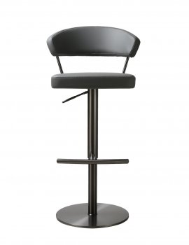 C218A-930 Barstool Set of 2 in Charcoal Eco Leather by J&M [JMBA-K C218A-930 Charcoal]