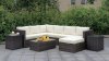 Ilona Outdoor Patio Sectional CM-OS2136-Set2 in Ivory & Espresso