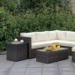 Ilona Outdoor Patio Sectional CM-OS2136-Set2 in Ivory & Espresso