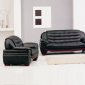 7174 3Pc Sofa Set in Black Bonded Leather by VIG