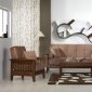 Truffle Microfiber Living Room w/Wooden Frame & Sleeper Sofa