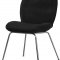 Paris Dining Chair 786 Set of 4 Black Velvet Fabric by Meridian