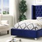 Aiden Bed in Royal Navy Velvet Fabric by Meridian w/Options