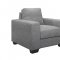 U801 Sofa & Loveseat Set Dark Gray Fabric by Global w/Options