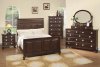 Espresso Finish Modern 5Pc Bedroom Set w/Queen or King Bed