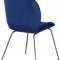 Paris Dining Chair 786 Set of 4 Navy Velvet Fabric by Meridian