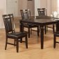 Dark Brown Finish Modern 5Pc Dining Set w/Optional Side Chairs