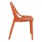 Cornelia Set of 4 Dining Chairs C18SOR in Orange by LeisureMod