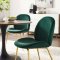 Scoop Dining Chair 3548 Set of 2 in Green Velvet by Modway