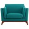 Chance Sofa in Teal Fabric by Modway w/Options