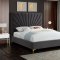 Eclipse Bed in Grey Velvet Fabric by Meridian w/Options