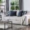 Lorenzo Sofa SM2674 in Light Gray Velvet-Like Fabric w/Options