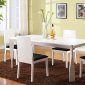 Gloss White w/Crocodile Texture Finish Modern 5Pc Dining Set