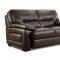 Truffle-Brown Top Grain Leather Modern Sofa & Loveseat Set