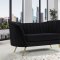 Margo Sofa 622 in Black Velvet Fabric by Meridian w/Options