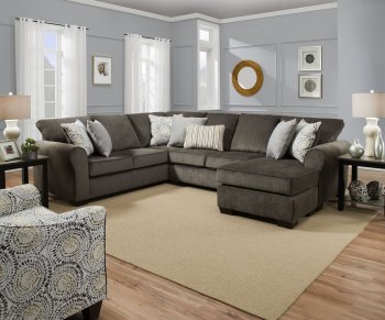 1657 Sectional Sofa in Harlow Ash Fabric by Simmons w/Options [MXSS-1657]