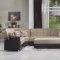 Luna Fulya L. Brown L-Shape Reversible Sectional Sofa by Bellona