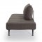 Zeal Sofa Bed in Dark Gray w/Matte Black Legs by Innovation