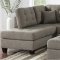 F6504 Sectional Sofa in Coffee Fabric by Boss w/ Ottoman