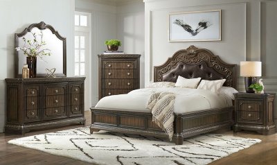 Vincenza Bedroom in Dark Brown by Elements w/Options