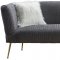 Monroe Sofa 696 in Grey Velvet Fabric by Meridian w/Options