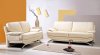 Beige Leather Living Room Set with Metal Legs