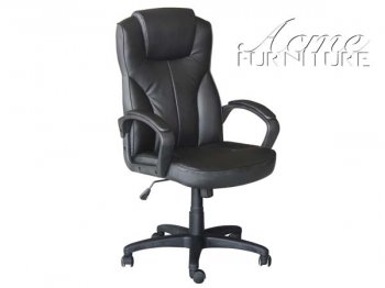 Black Leatherette Rafa Modern Office Chair By Acme [AMOC-92016 Rafa]