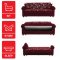 Regina Home Sofa Bed Convertible in Burgundy Fabric by Mobista