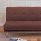 Brown Microfiber Contemporary Convertible Sofa Bed