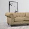 Chesterfield Sofa 662 in Sand Linen Fabric w/Optional Items