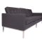 Florence Sofa FS90DGRW in Dark Grey Wool by LeisureMod w/Options