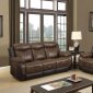 U2015 Motion Sofa in Brown Fabric & PVC by Global w/Options