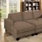 Jancis Sectional Sofa CM6451 in Brown Flannelette Fabric