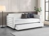 Patricia Daybed 300716 in White Boucle by Coaster w/Trundle