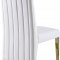 Porsha Dining Chair 749 Set of 2 White Faux Leather by Meridian