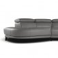 Marisol Sectional Sofa in Grey Premium Leather by J&M