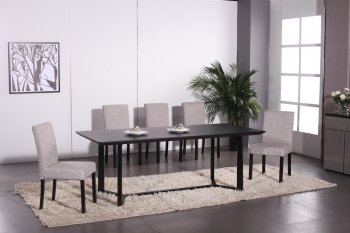 Torii Dining Table in Black by Beverly Hills w/Optional Chairs [BHDS-Torii Black]