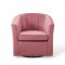 Prospect Swivel Chair Set of 2 in Dusty Rose Velvet by Modway