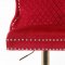 Leo Gold Barstool Set of 2 in Red Fabric