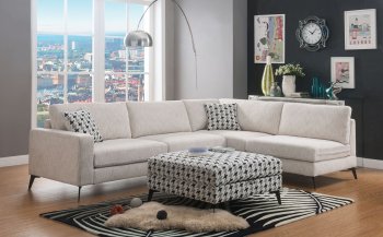 Crocosmia Sectional Sofa 53100 in Beige Chenille by Acme [AMSS-53100-Crocosmia]