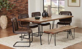 Chambler Dining Table 122231 in Honey - Coaster w/Options [CRDS-122231-122133 Chambler]