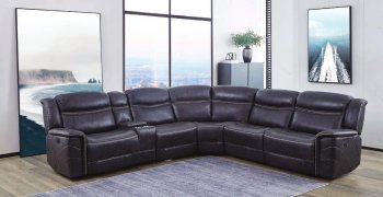 Bluefield Motion Sectional Sofa 609360 in Charcoal by Coaster [CRSS-609360 Bluefield]