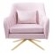 Paloma Accent Chair 585 in Pink Velvet Fabric by Meridian