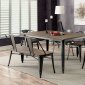 Cooper Dining Set CM3529GY in Gray Metal & Natural Elm w/Options