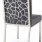 Opal Dining Chair 736 Set of 2 in Grey Velvet Fabric by Meridian