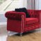 Sahara Sofa & Loveseat Set in Red Fabric w/Options