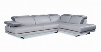 8754 Sectional Sofa in Full Grey Italian Leather by J&M [JMSS-8754]