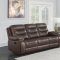 Flamenco Motion Sofa 610201 in Brown by Coaster w/Options