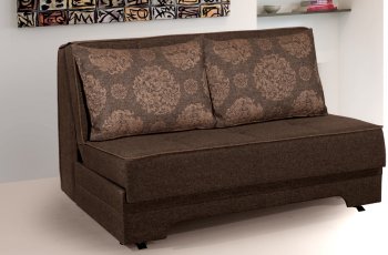 Rio Pull-Out Loveseat Bed in Brown Fabric by Rain [RNLB-Rio Brown]